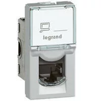 Legrand Program Mosaic 079471 RJ45 aljzat, IP20, alumínium, süllyesztett