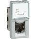 Legrand 079471 Program Mosaic RJ 45 informatikai csatlakozóaljzat, 1 x RJ 45 árnyékolatlan (UTP) Cat.6A, 1 modul széles, aluminium ( Legrand 079471 )