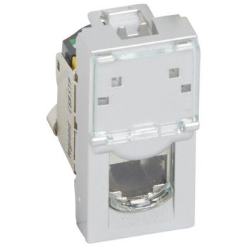   Legrand 079473 Program Mosaic LCS2 RJ45 aljzat Cat.6A STP, 1 mod, alumínium ( Legrand 079473 )
