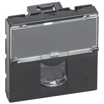   Legrand 079485 Program Mosaic RJ45 aljzat Cat 6 FTP, 2 modulos, fekete ( Legrand 079485 )