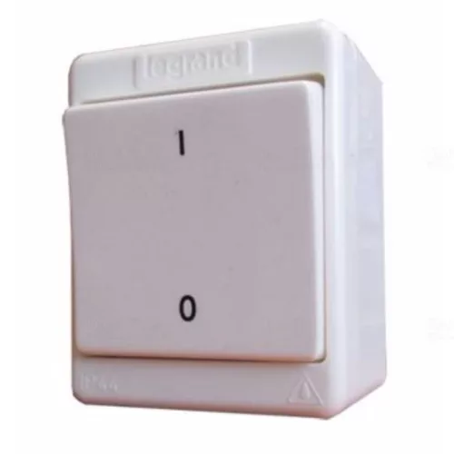 Legrand Kontállux 083902 kétpólusú kapcsoló (102), IP44, fehér