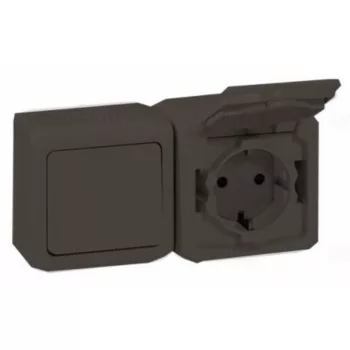Legrand Kontállux 083935 kétpólusú kapcsoló (102), IP44, barna