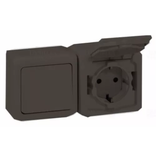 Legrand Kontállux 083935 kétpólusú kapcsoló (102), IP44, barna