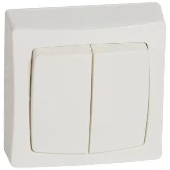   Legrand 086020 Oteo kettős váltókapcsoló, 10 AX - 250 V~, fehér RAL 9010 ( Legrand 086020 )