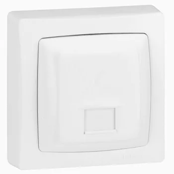   Legrand 086033 Oteo RJ 45 ISDN informatikai csatlakozóaljzat, 8 érintkezős, negyedfordulatos bekötéssel, gyors bekötési technikával, fehér RAL 9010 ( Legrand 086033 )