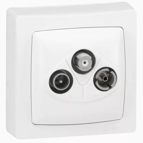 Legrand Oteo 086042 TV-R-SAT aljzat, IP20, fehér, falon kívüli