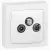 Legrand Oteo 086042 TV-R-SAT aljzat, IP20, fehér, falon kívüli