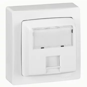   Legrand 086061 Oteo RJ 45 Cat.5e FTP informatikai csatlakozóaljzat, 9 érintkezős, fehér RAL 9010 ( Legrand 086061 )