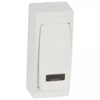   Legrand 086088 Oteo falon kívüli keskeny egypólusú nyomó fényjelzős, kerettel fehér ( Legrand 086088 )