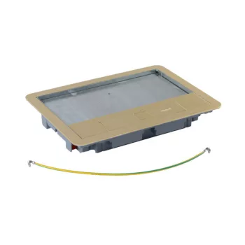   Legrand 088006 Sárgaréz fedél 8/12 modulos standard padlódobozhoz, max. 8mm burkolattal ( Legrand 088006 )