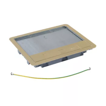   Legrand 088007 Sárgaréz fedél 12/18 modulos standard padlódobozhoz, max. 8mm burkolattal ( Legrand 088007 )