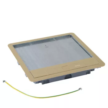   Legrand 088008 Sárgaréz fedél 16/24 modulos standard padlódobozhoz, max. 8mm burkolattal ( Legrand 088008 )