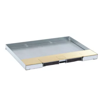   Legrand 088107 Sárgaréz fedél 12/18 modulos perem nélküli padlódobozhoz, max. 15mm burkolattal ( Legrand 088107 )