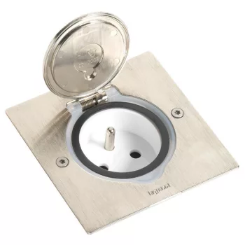   Legrand 089700 Mini négyzetes padlódoboz csatlakozóaljzathoz, rozsdamentes acél ( Legrand 089700 )