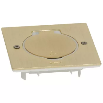   Legrand 089710 Mini négyzetes padlódoboz csatlakozóaljzathoz, csiszolt aranyszínű ( Legrand 089710 )