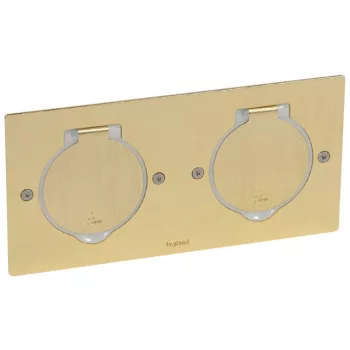   Legrand 089712 Mini téglalap alakú padlódoboz csatlakozóaljzathoz, csiszolt aranyszínű ( Legrand 089712 )