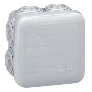   Legrand Plexo 55 92005 négyzet alakú szerelődoboz 65×65×40 mm, 7 bemenet, falon kívüli, Legrand 92005