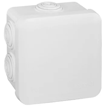   Legrand Plexo 55 92013 négyzet alakú szerelődoboz 80×80×45 mm, 7 bemenet, fehér, falon kívüli, Legrand 92013
