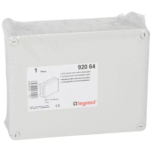 Legrand Plexo 092064 szerelődoboz, IP55, szürke