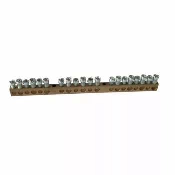   Legrand 134003 PractiboxS csavarral rögzíthető csupasz sárgaréz PE elosztókapocs, 20 kötési pont, 10x16mm² + 10x10mm²; Icc=6 kA ( Legrand 134003 )