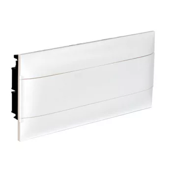   Legrand 137145 Practibox S műanyag kiselosztó 22 modul, 1 sor, Teli ajtóval, IP40, téglafalba süllyesztett, PE és N sínnel, méret : 235x508x102 mm
