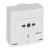 Legrand 138074 Kézi jelzésadó vészleállításhoz, 2 db LED jelzőfénnyel (1 piros + 1 zöld), fehér RAL 9003, 2 váltóérintkezővel - 5A - 24V=, IP30 - IK07 ( Legrand 138074 )
