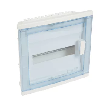   Legrand 201421 Nedbox süllyesztett kiselosztó 14 modul, 1 sor, átlátszó műanyag ajtóval, IP40 - szekrény mérete : 335x350x105mm - fal kivágás : 305x330x86mm