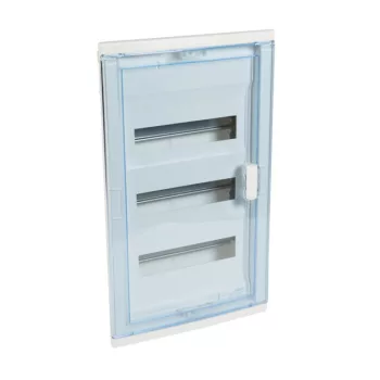   Legrand 201423 Nedbox süllyesztett kiselosztó 42 modul, 3 sor, átlátszó műanyag ajtóval, IP40 - szekrény mérete : 585x350x105mm - fal kivágás : 555x330x86mm