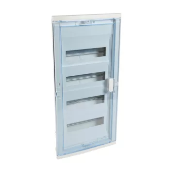   Legrand 201424 Nedbox süllyesztett kiselosztó 56 modul, 4 sor, átlátszó műanyag ajtóval, IP40 - szekrény mérete : 710x350x105mm - fal kivágás : 680x330x86mm