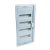 Legrand 201424 Nedbox süllyesztett kiselosztó 56 modul, 4 sor, átlátszó műanyag ajtóval, IP40 - szekrény mérete : 710x350x105mm - fal kivágás : 680x330x86mm