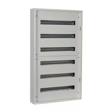   Legrand 337206 XL3 S 160 fém elosztószekrény 144 modul, 6 sor, ajtó nélkül, falon kívüli, IP30 (IP40 ajtóval), méret 1040x595x135mm