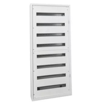   Legrand 337208 XL3 S 160 fém elosztószekrény 192 modul, 8 sor, ajtó nélkül, falon kívüli, IP30 (IP40 ajtóval), méret 1340x595x135mm