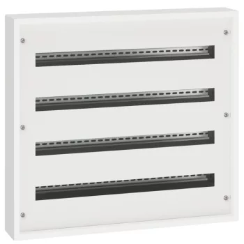   Legrand 337214 XL3 S 160 fém elosztószekrény 144 modul, 4 sor, ajtó nélkül, falon kívüli, IP30 (IP40 ajtóval), méret 740x810x135mm