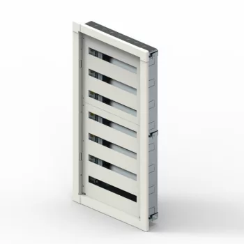   Legrand 337237 XL3 S 160 fém elosztószekrény 252 modul, 7 sor, ajtó nélkül, süllyesztett, IP30 (IP40 ajtóval), méret 1262x883x137,5mm