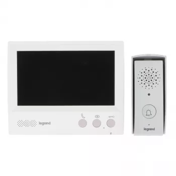   Legrand 4-vezetékes színes videó kaputelefon szett, kihangosított, 1 lakásos, 7"-os beltéri egységgel ( Legrand 369580 )