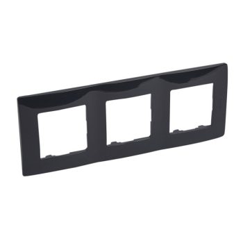   Legrand Niloé 397053 3-as ónix fekete keret függőleges és vízszintes elhelyezéssel (Legrand 397053)