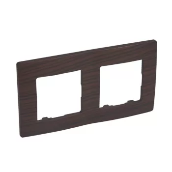 Legrand Niloé 397092 kettes keret, IP20, sötét fa dekor
