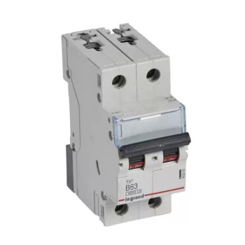   Legrand 403393 TX3 Kismegszakító. 2P, 63A, B karakterisztika, 6kA