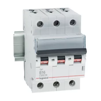   Legrand 403402 TX3 Kismegszakító. 3P, 16A, B karakterisztika, 6kA