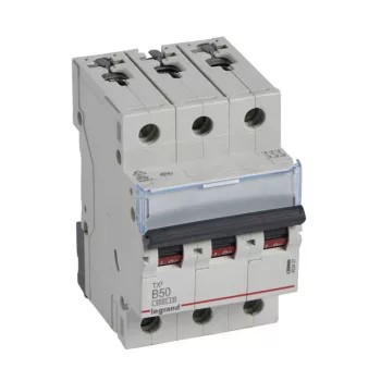   Legrand 403407 TX3 Kismegszakító. 3P, 50A, B karakterisztika, 6kA