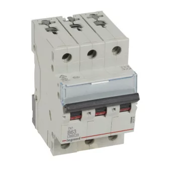   Legrand 403408 TX3 Kismegszakító. 3P, 63A, B karakterisztika, 6kA
