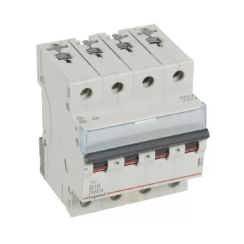   Legrand 403415 TX3 Kismegszakító. 4P, 10A, B karakterisztika, 6kA