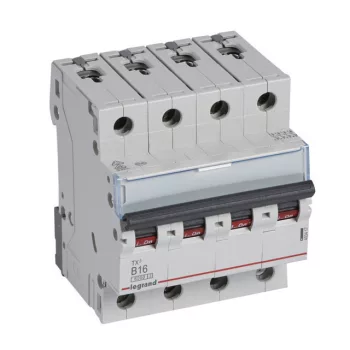   Legrand 403417 TX3 Kismegszakító. 4P, 16A, B karakterisztika, 6kA