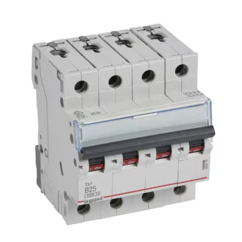   Legrand 403419 TX3 Kismegszakító. 4P, 25A, B karakterisztika, 6kA