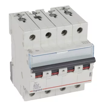   Legrand 403420 TX3 Kismegszakító. 4P, 32A, B karakterisztika, 6kA