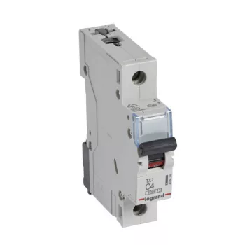   Legrand 403429 TX3 Kismegszakító. 1P, 4A, C karakterisztika, 6kA