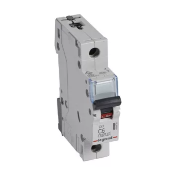   Legrand 403430 TX3 Kismegszakító. 1P, 6A, C karakterisztika, 6kA