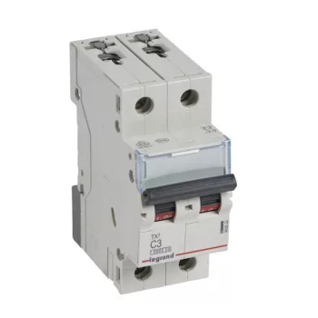   Legrand 403522 TX3 Kismegszakító. 2P, 3A, C karakterisztika, 6kA