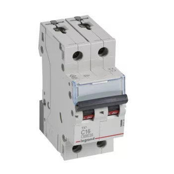   Legrand 403528 TX3 Kismegszakító. 2P, 16A, C karakterisztika, 6kA