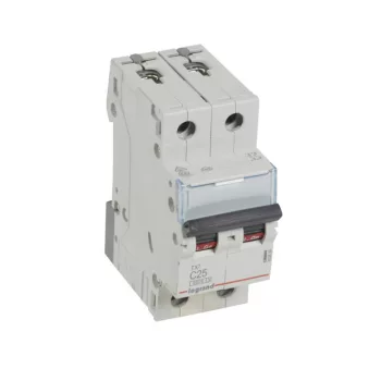   Legrand 403530 TX3 Kismegszakító. 2P, 25A, C karakterisztika, 6kA